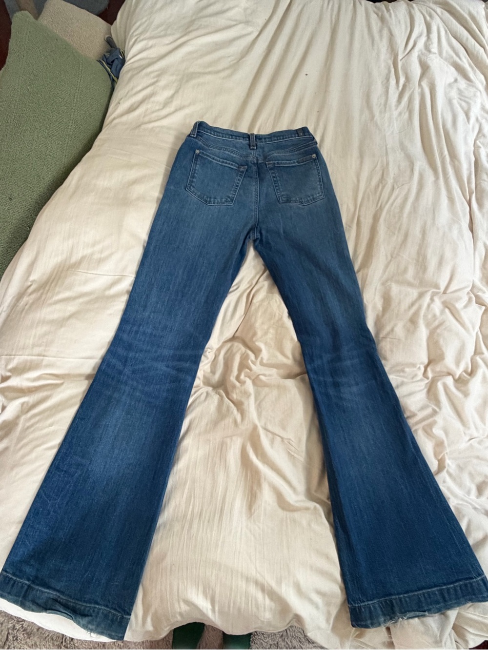 7 For All Mankind Dojo High Rise Flare Jeans Medium Wash 7FAM | S 27 - Picture 7 of 12